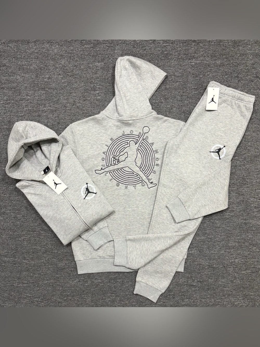 Jordan Light Grey Jumpman Hoodie & Jogger Set